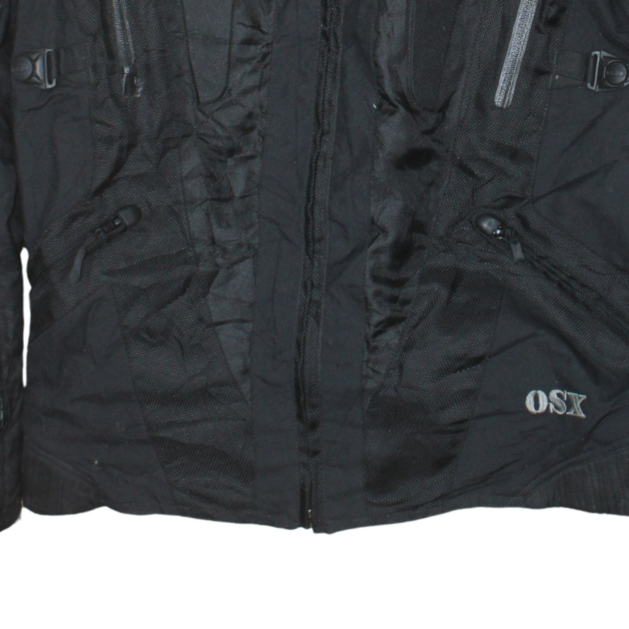 Buffalo by OSX Men's Black Motorcycle Jacket Size L Waterproof Riding