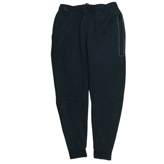 Nike Men's Black Fleece Joggers M Regular Fit Tapered Drawstring Sports Trousers