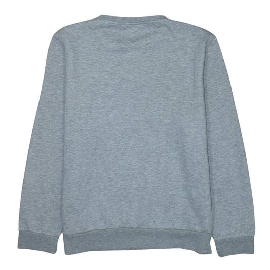 Disney Women Grey Stitch Sweatshirt L 14-16 Pullover Crew Neck