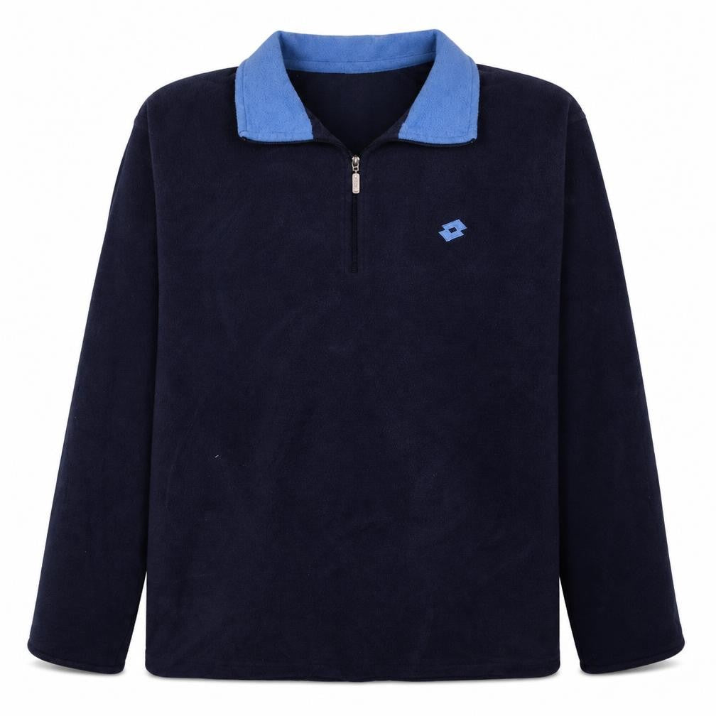 Lotto Men's Blue XL Fleece 1/4 Zip Pullover Sweatshirt
