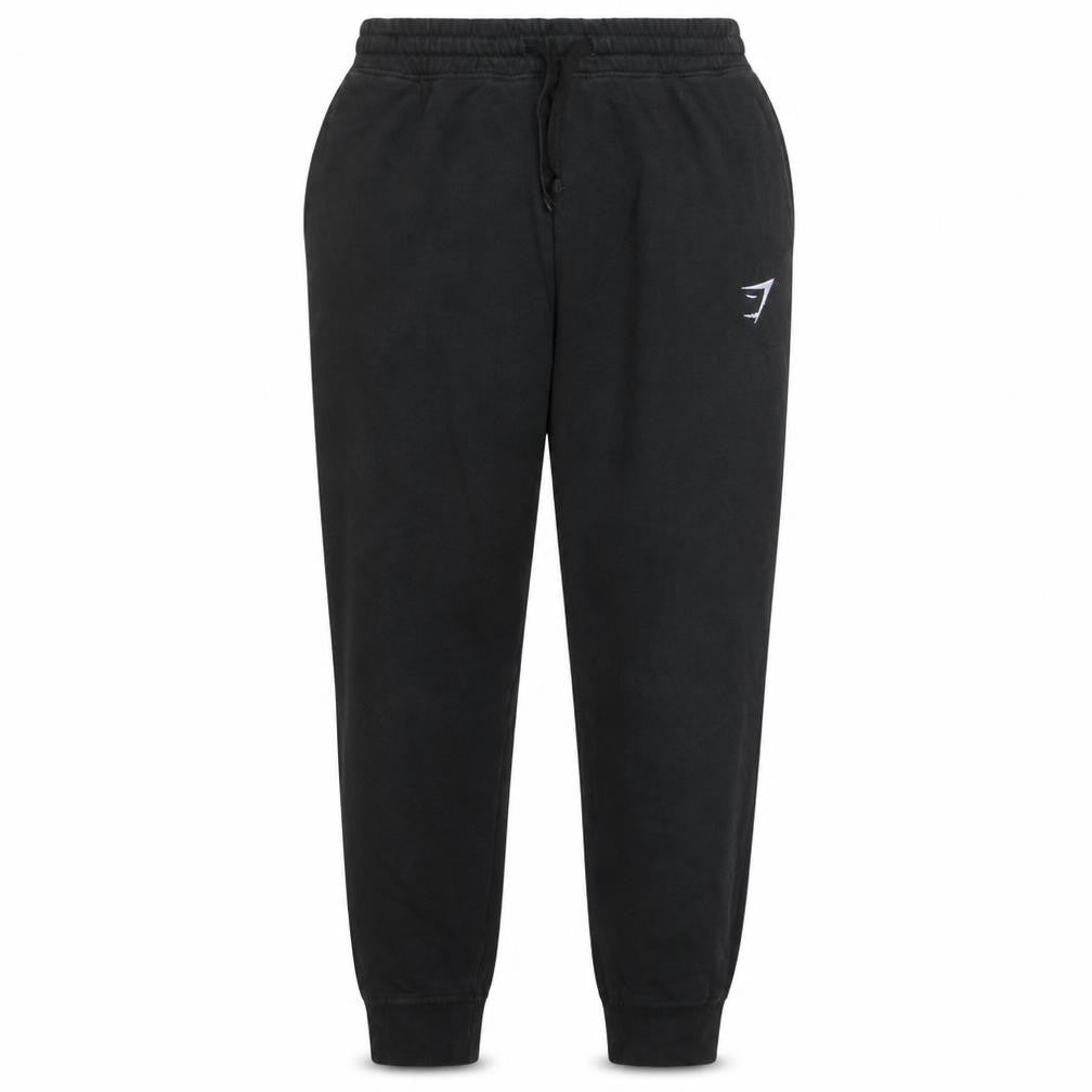 Gymshark Mens Black Jogger Sweatpants Size M Slim Fit Fleece Lined