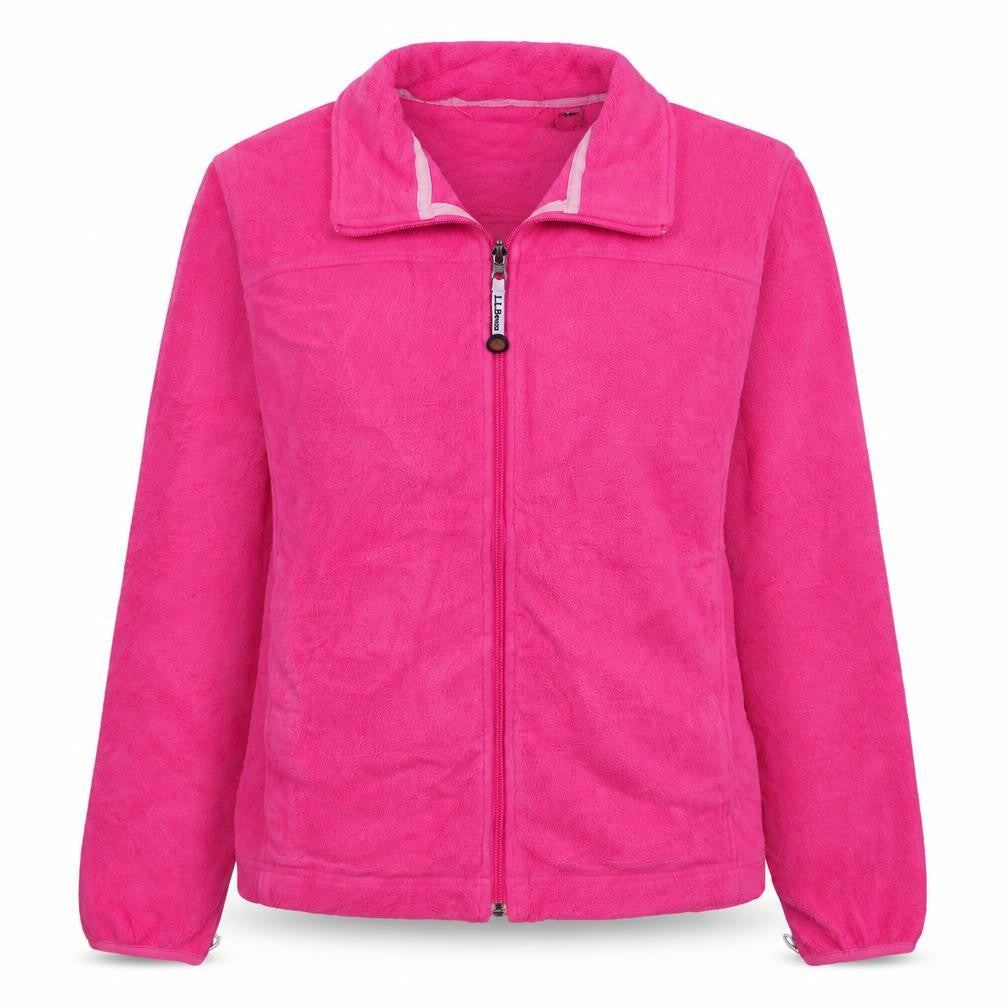 L.L.Bean Women's Pink Fleece Full Zip Jacket Size L Regular