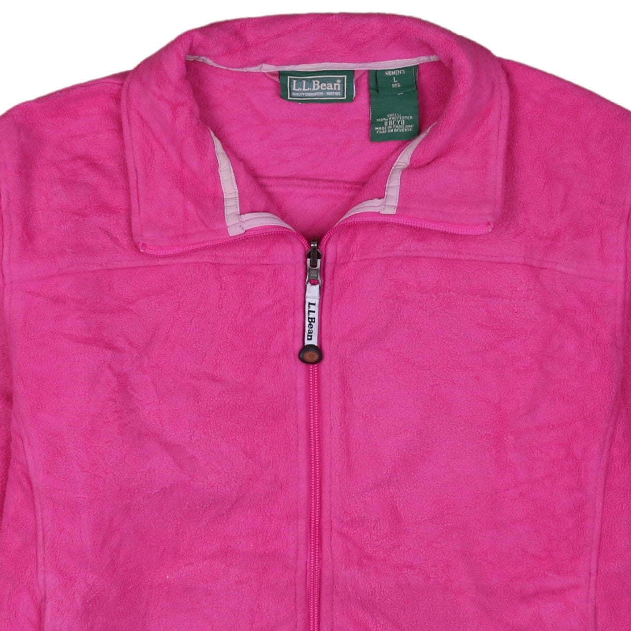 L.L.Bean Women's Pink Fleece Full Zip Jacket Size L Regular