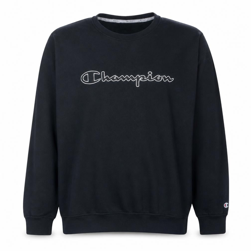 Champion Men's Black XL Pullover Crew Neck Logo Sweatshirt