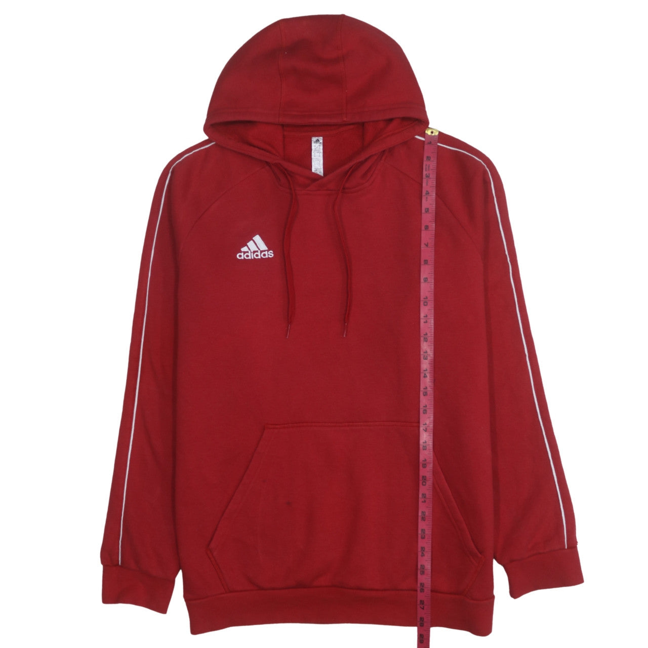 Adidas Men Red XL Pullover Hoodie Sports Fleece Sweatshirt