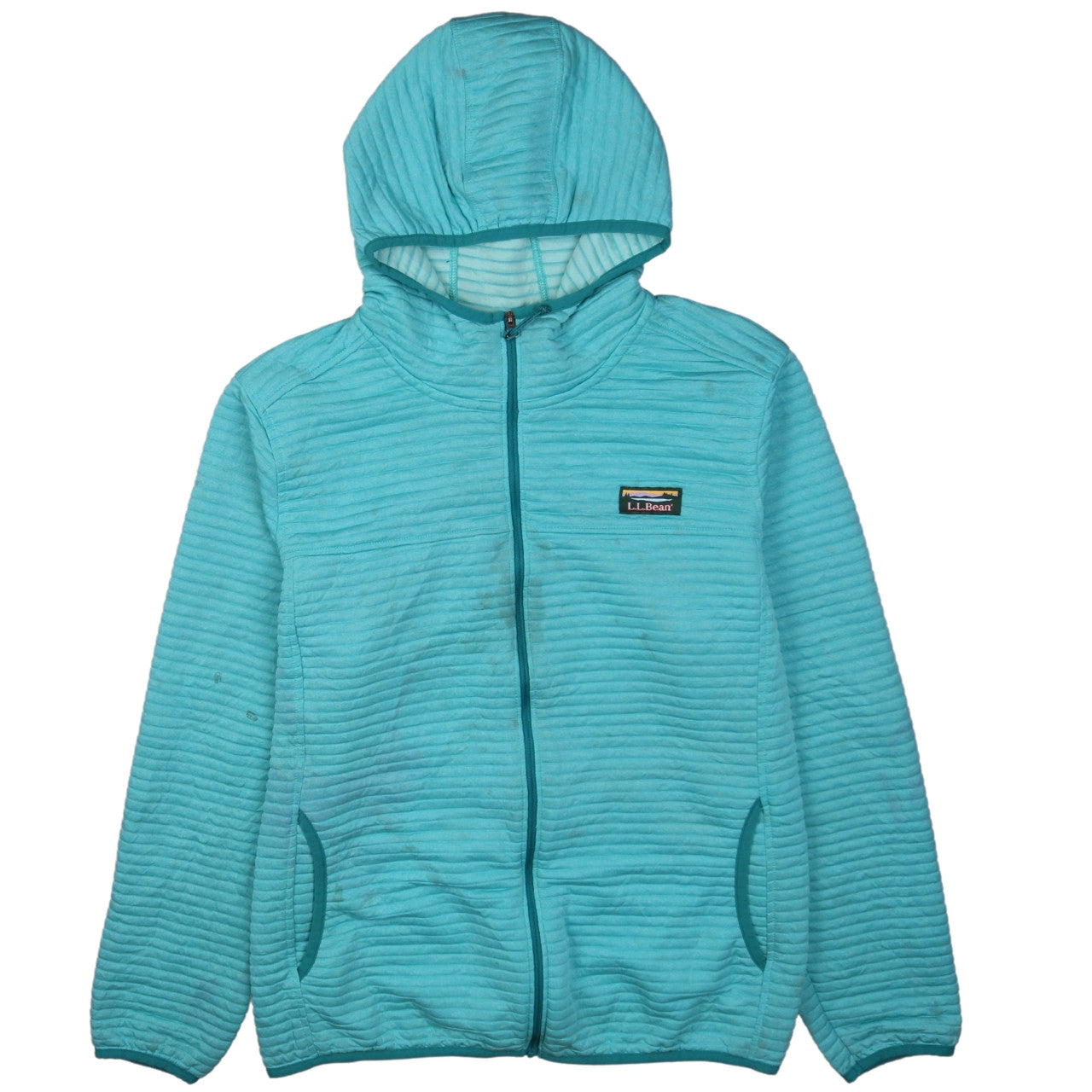 L.L.Bean Unisex Blue Full Zip Fleece Hoodie XL Regular