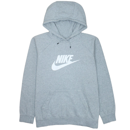 Nike Men's Grey 2XL Pullover Hoodie with Logo Print