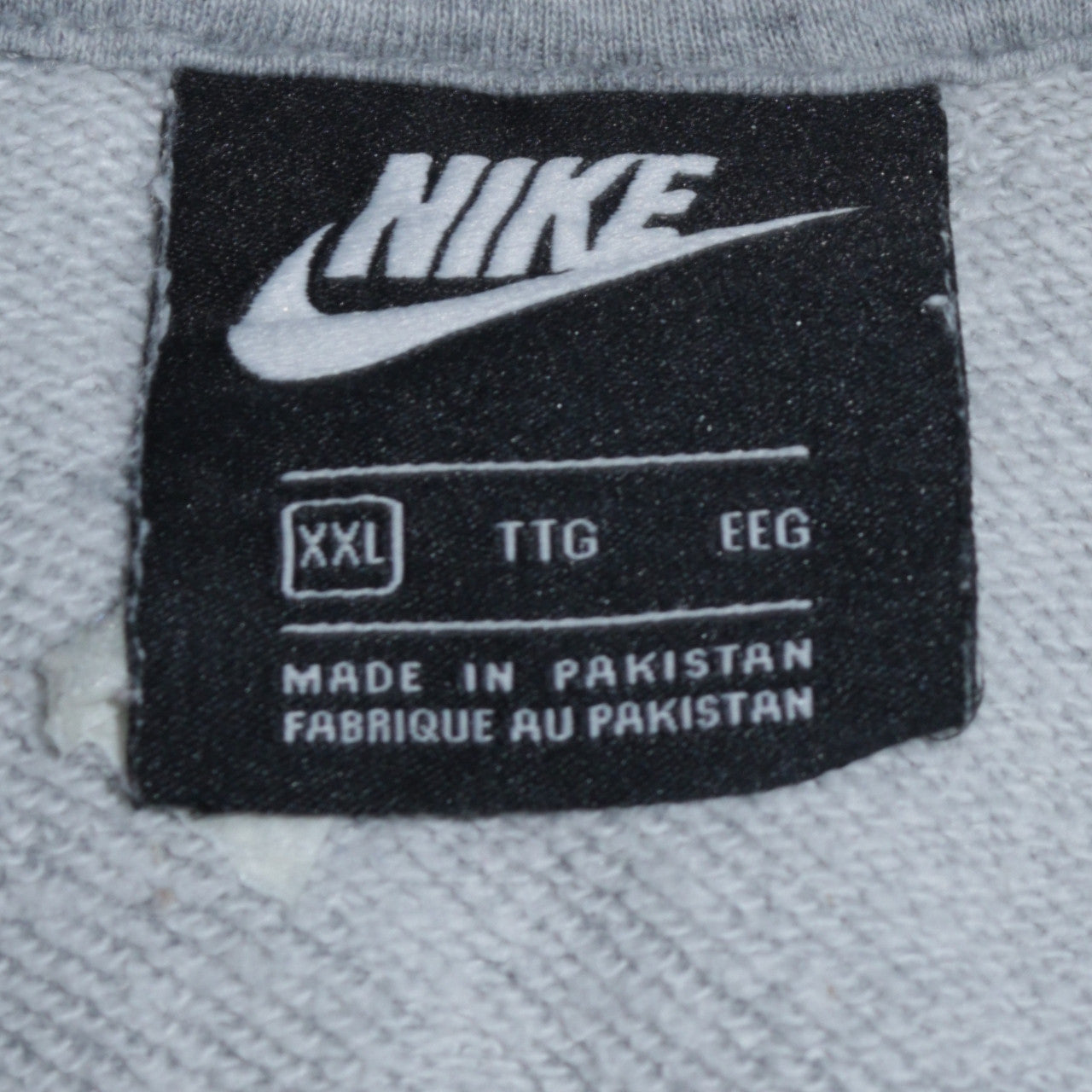 Nike Men's Grey 2XL Pullover Hoodie with Logo Print