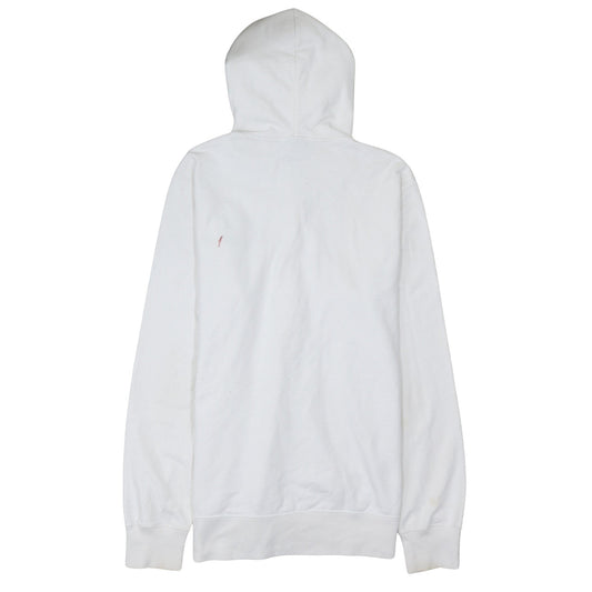Champion Men's White XL Full Zip Hoodie Cotton Logo Sweatshirt
