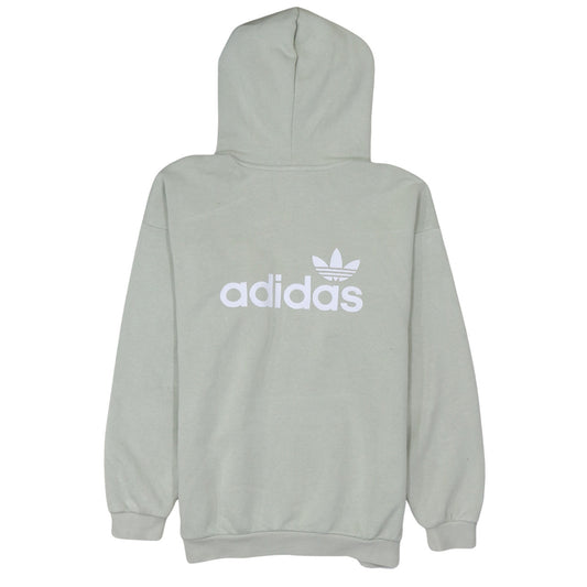 adidas Men's Green Pullover Hoodie L Logo Fleece Sweatshirt