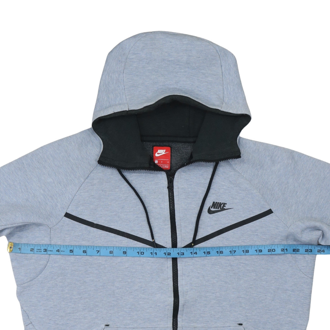 Nike Men's Grey Full Zip Hoodie L Sportswear Sweatshirt