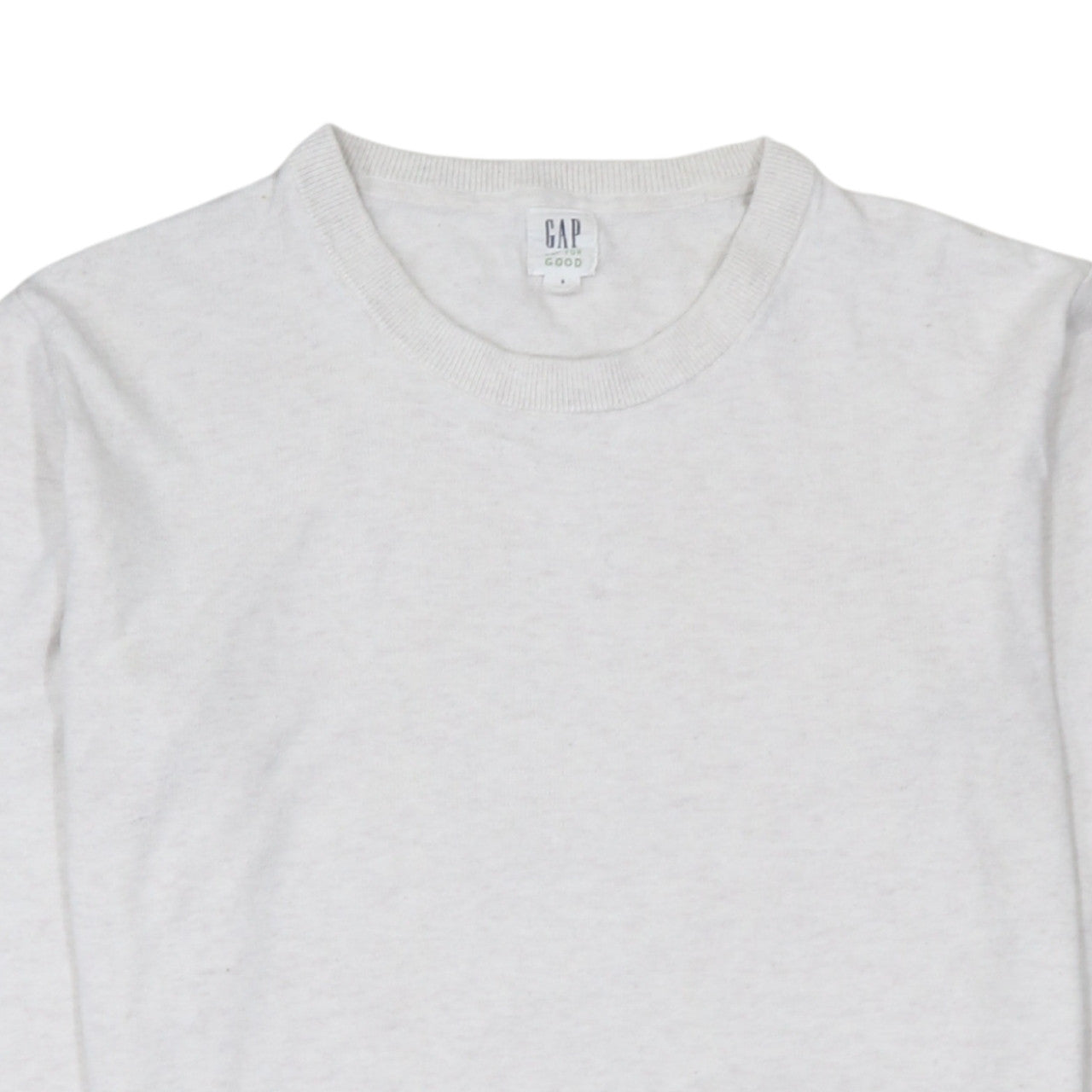 GAP Men’s White Cotton Crew Neck Pullover Jumper Size S