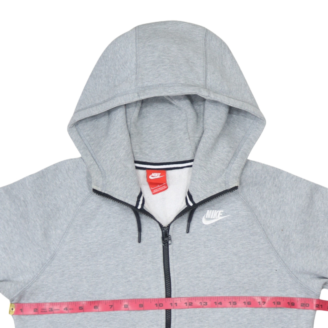 Nike Men's Grey Full Zip Hoodie S Regular Fit Sportswear