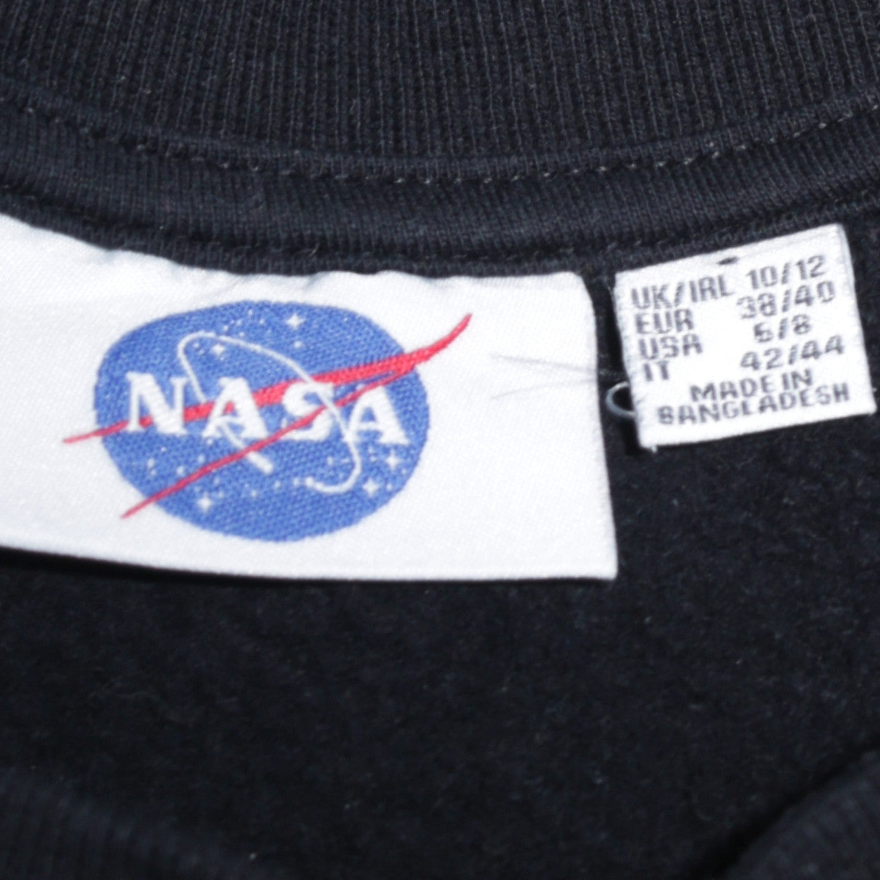 Primark NASA Black Crew Neck Sweatshirt Women’s Size S 10/12 Long Sleeve Pullover