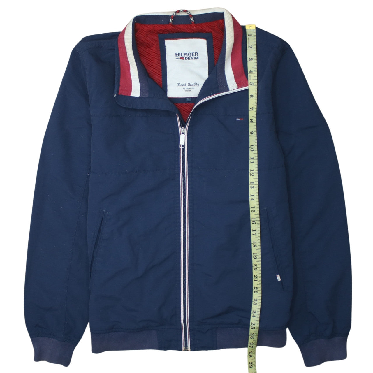 Hilfiger Denim Men's Blue XL Bomber Jacket Cotton Full Zip