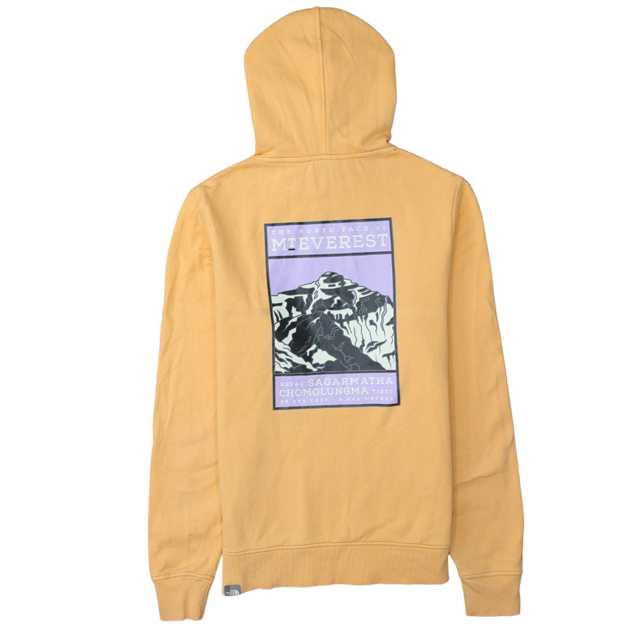 The North Face Men’s Yellow Pullover Hoodie Small Outdoor Cotton