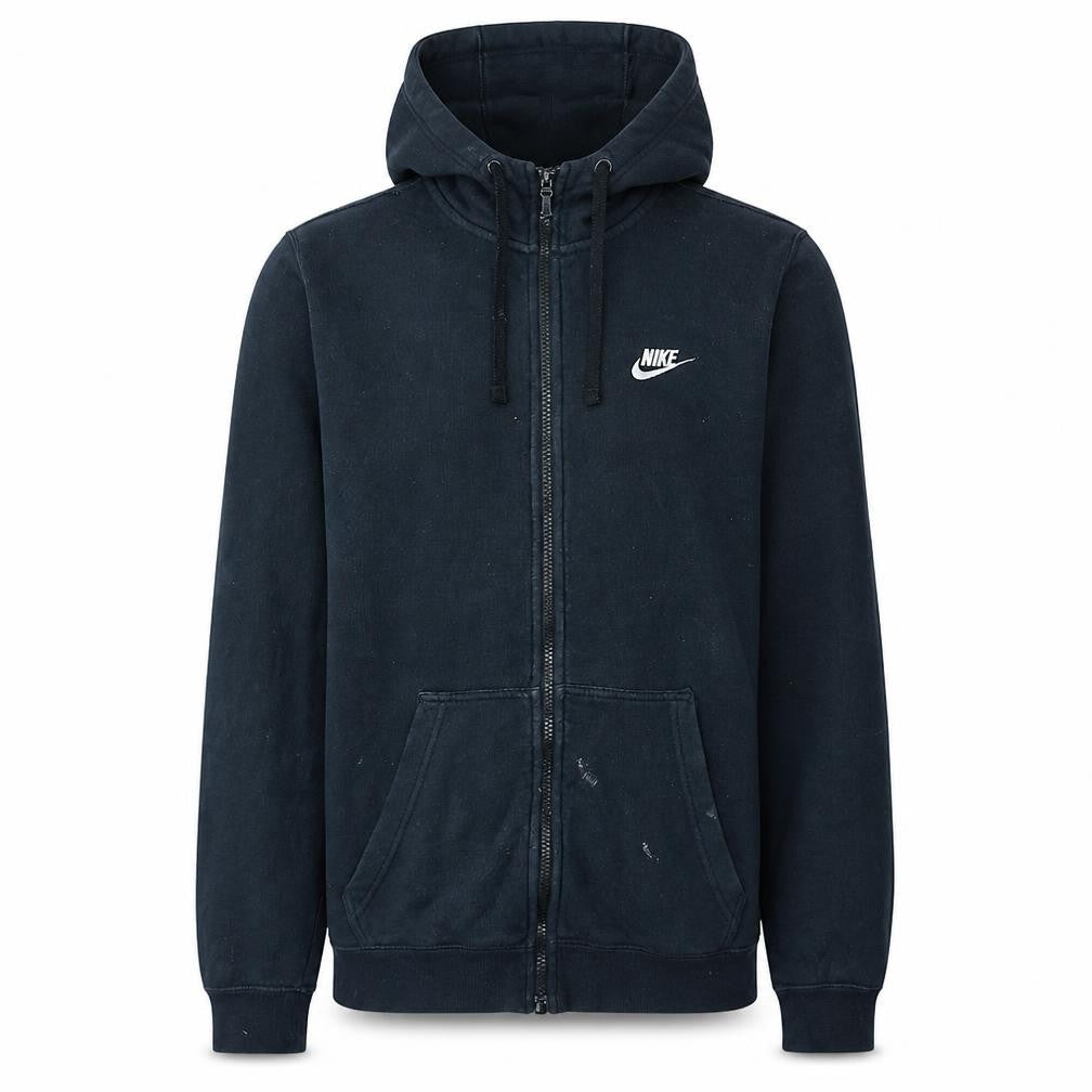 Nike Men's Black Small Full Zip Hoodie Sweatshirt Logo Fleece