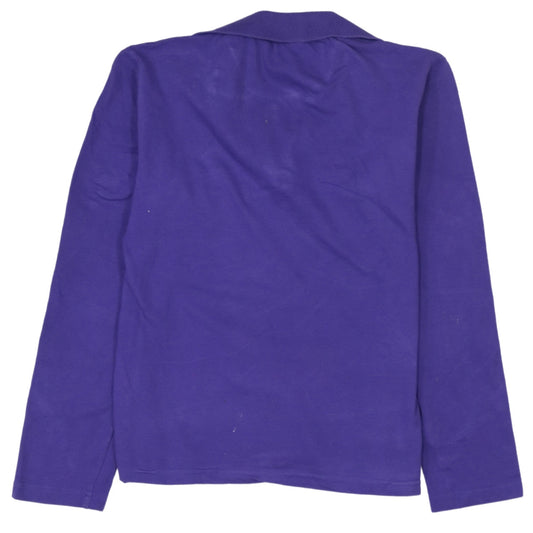 Burberry Men’s Purple Long Sleeve Polo Shirt XL Cotton