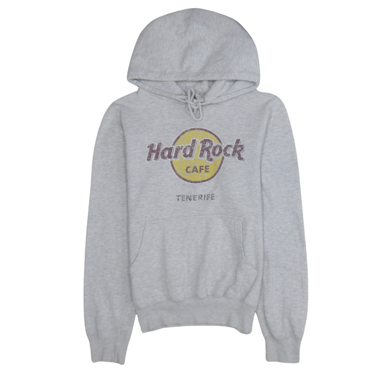 Hard Rock Cafe Tenerife Unisex Grey Pullover Hoodie Small Fleece