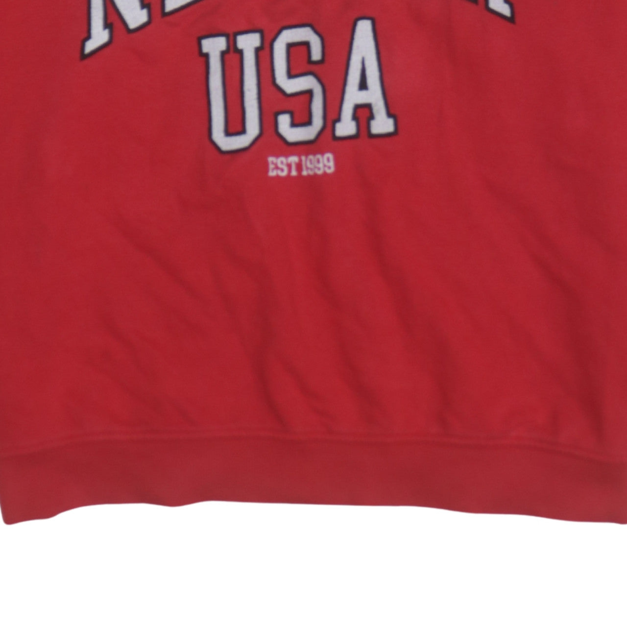 F&F Womens Red Nevada USA Crew Neck Pullover Sweatshirt Size 16