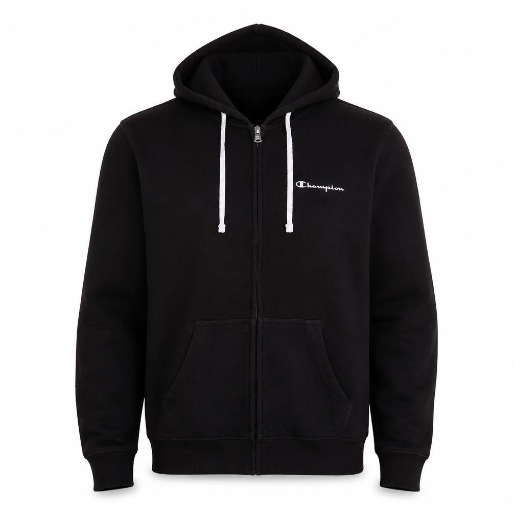 Champion Men's Black Small Full Zip Hoodie Sweatshirt