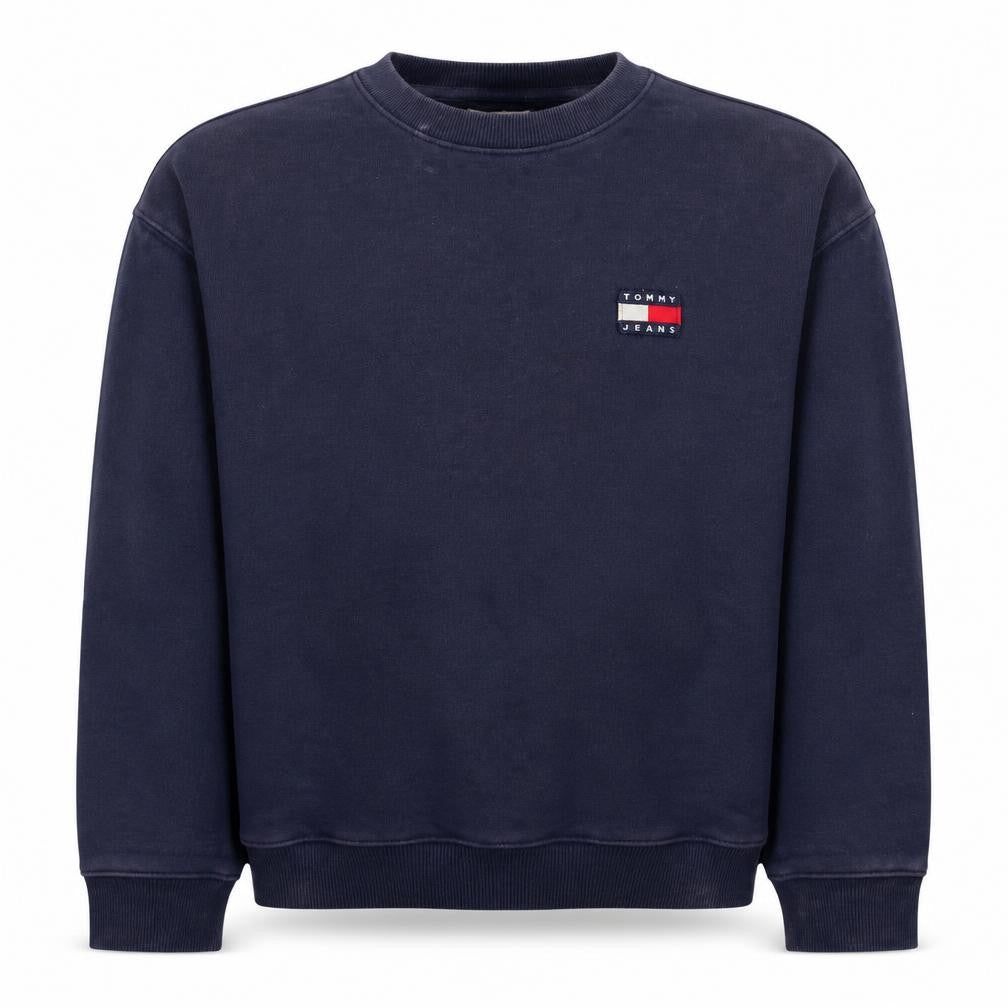 Tommy Jeans Men's Blue Crew Neck Logo Sweatshirt Size M