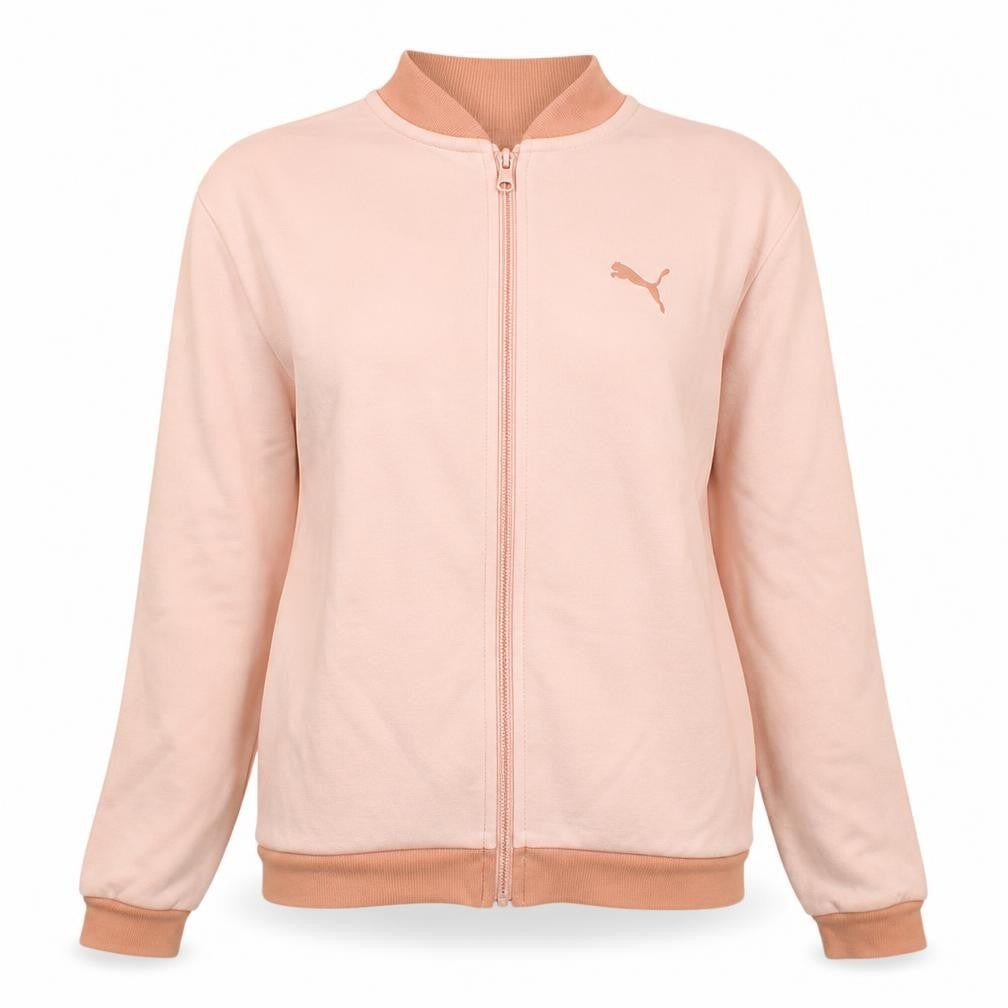 Puma Women’s Pink Full Zip Sweatshirt Size 8 with Logo Detail