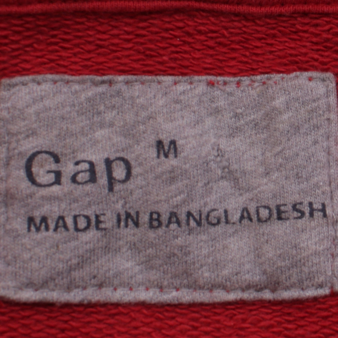 Gap Men's Red Full Zip Logo Hoodie Size M