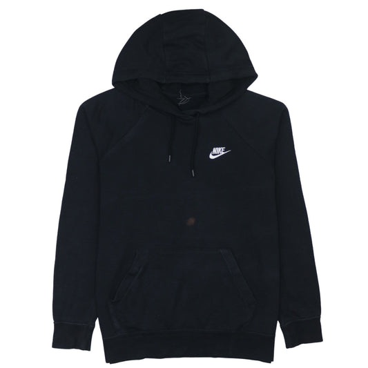 Nike Men's Black Pullover Hoodie Medium Logo Fleece Sweatshirt
