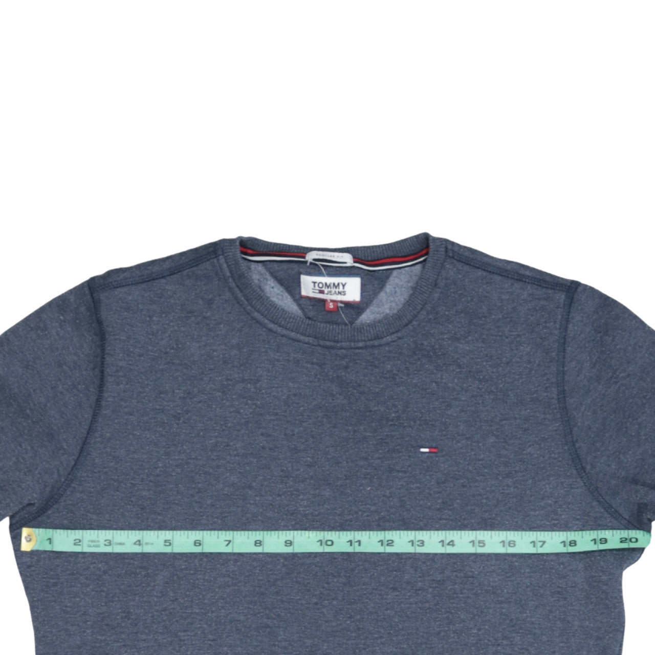 Tommy Jeans Men's Blue Regular Fit Logo Sweatshirt Size S