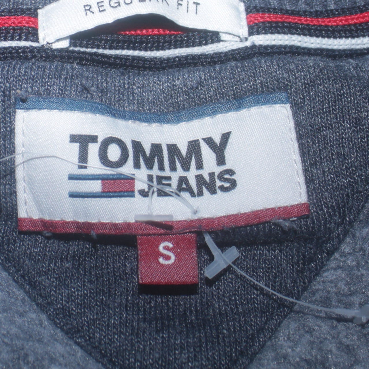 Tommy Jeans Men's Blue Regular Fit Logo Sweatshirt Size S