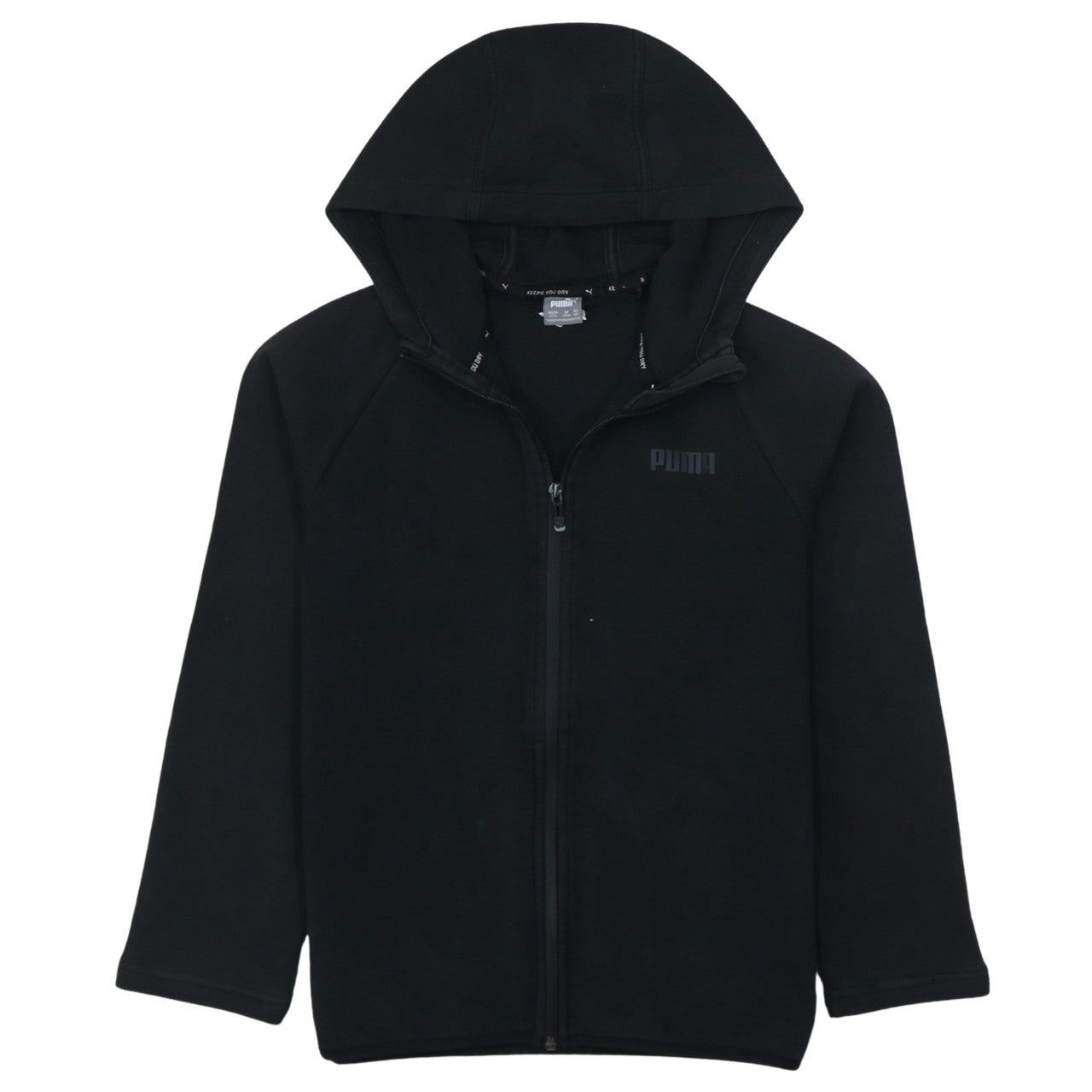 Puma Boys Black Full Zip Hoodie 15-16 Years Hooded Sweatshirt