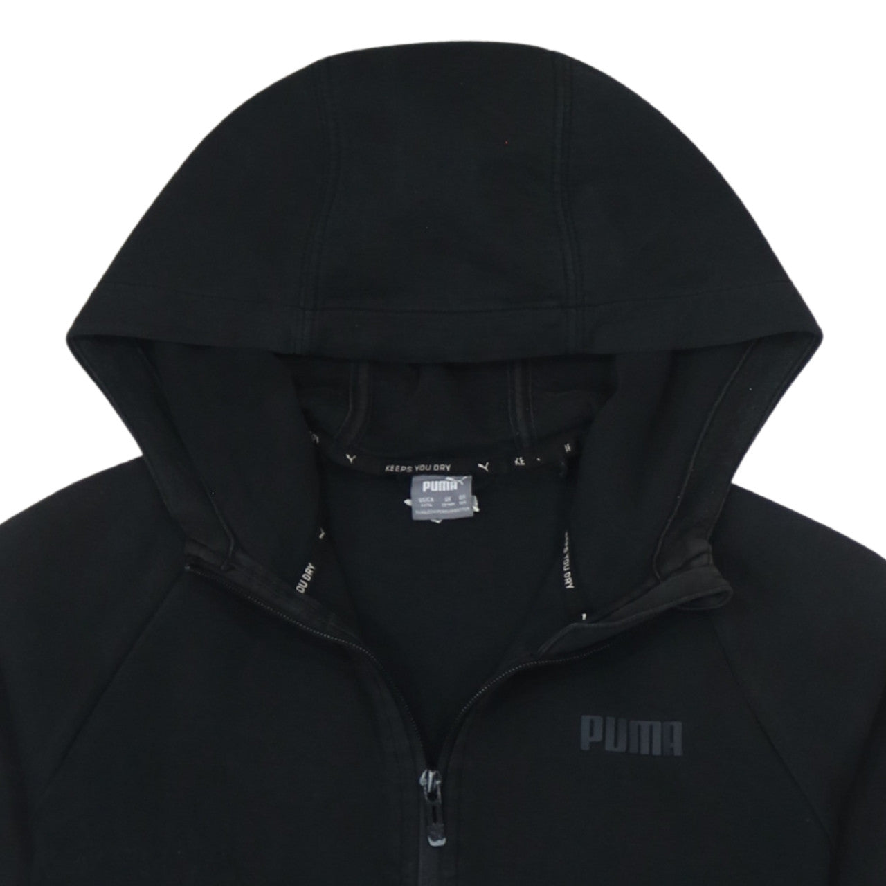 Puma Boys Black Full Zip Hoodie 15-16 Years Hooded Sweatshirt