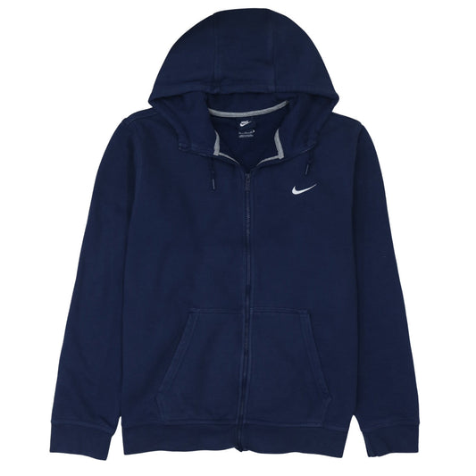 Nike Mens Blue Full Zip Hoodie Size L Regular Fit Fleece Jacket