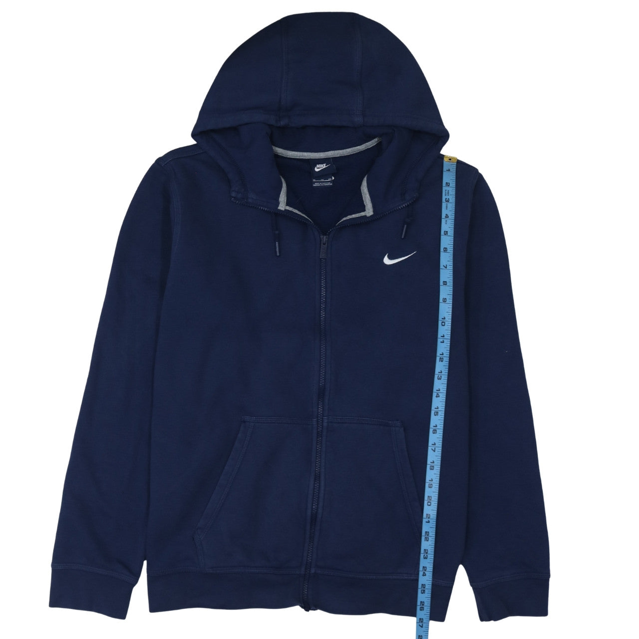 Nike Mens Blue Full Zip Hoodie Size L Regular Fit Fleece Jacket