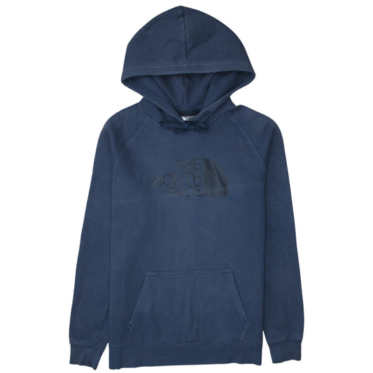 The North Face Womens Blue Pullover Hoodie Size M Cotton Blend