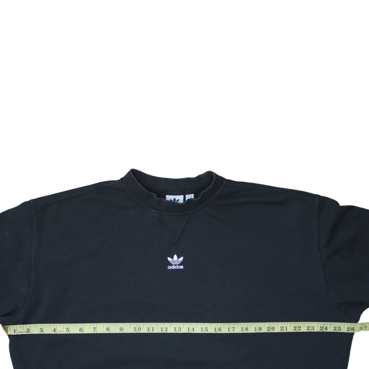 Adidas Womens Black Crew Neck Pullover Sweatshirt Size 6 XS