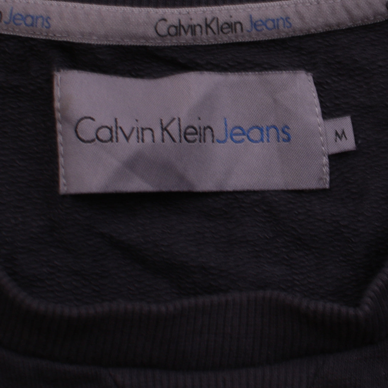 Calvin Klein Jeans Men's Black Crew Neck Pullover Sweatshirt M