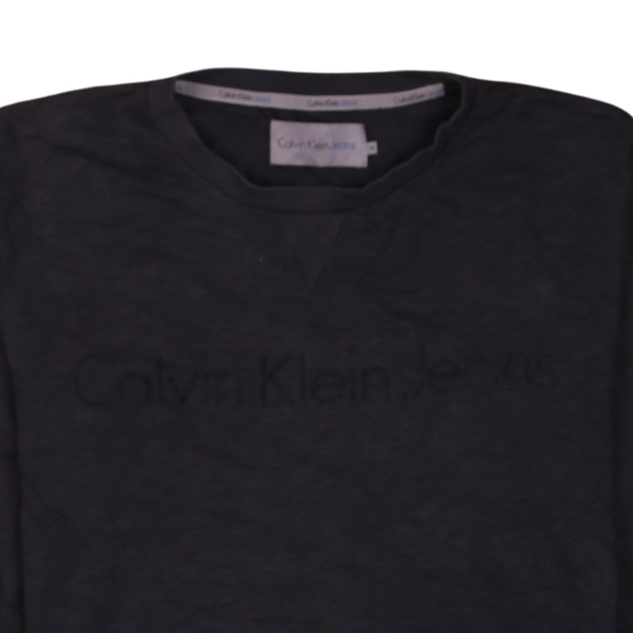 Calvin Klein Jeans Men's Black Crew Neck Pullover Sweatshirt M