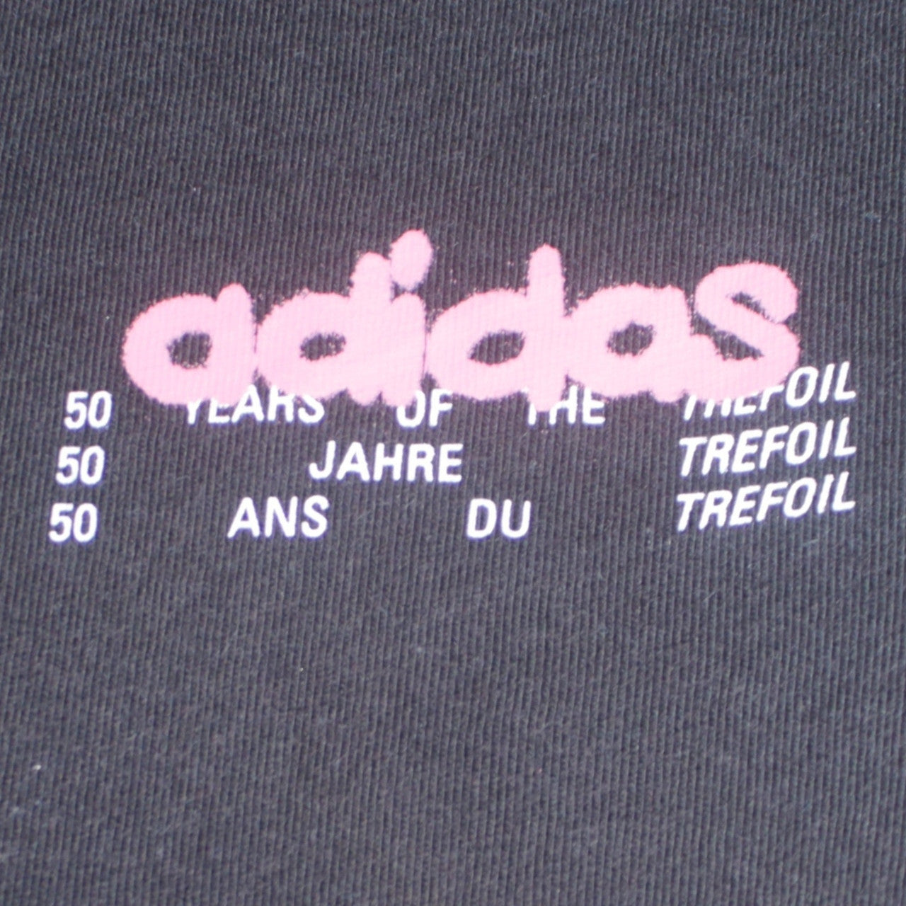 Adidas Men's Black Trefoil 50 Years Graphic Cotton T-Shirt Size S