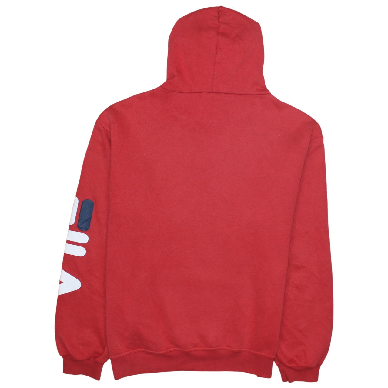 Fila Men's Red Pullover Hoodie Size M Graphic Logo Sweatshirt