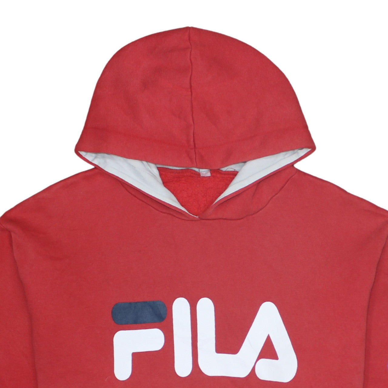 Fila Men's Red Pullover Hoodie Size M Graphic Logo Sweatshirt