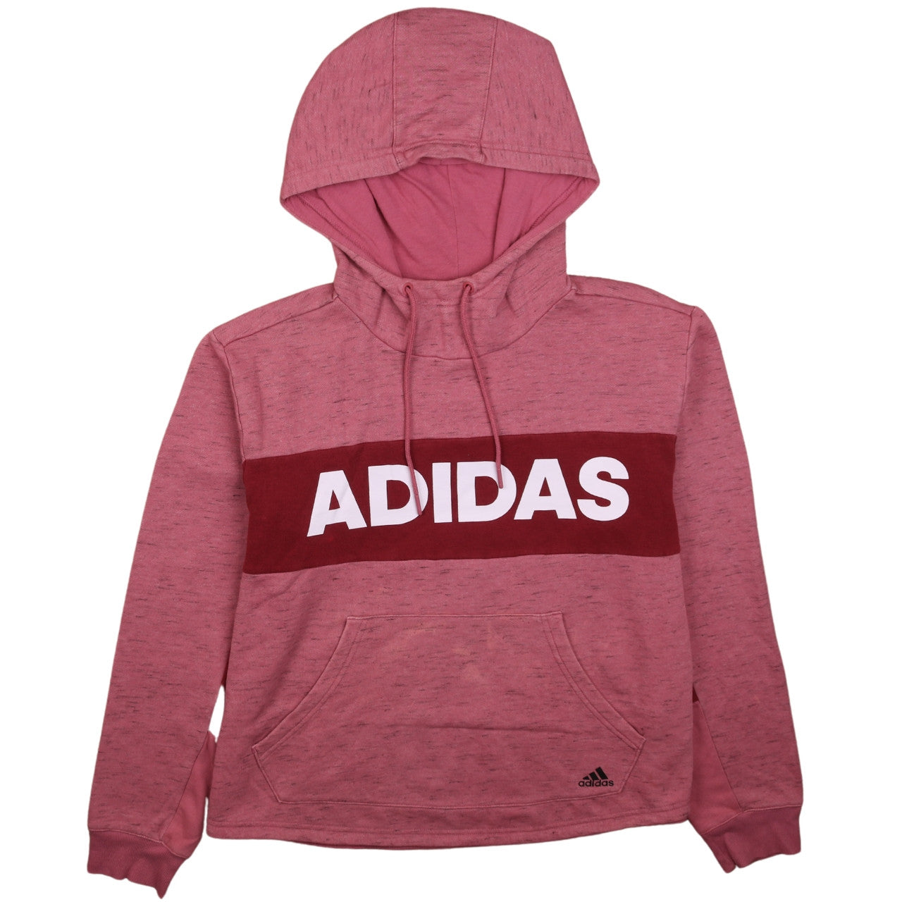 Adidas Women’s Pink Hooded Pullover Hoodie L 16-18 Casual Sweatshirt