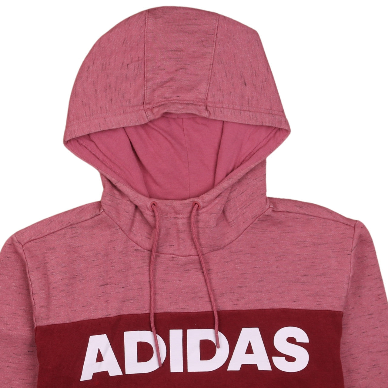 Adidas Women’s Pink Hooded Pullover Hoodie L 16-18 Casual Sweatshirt