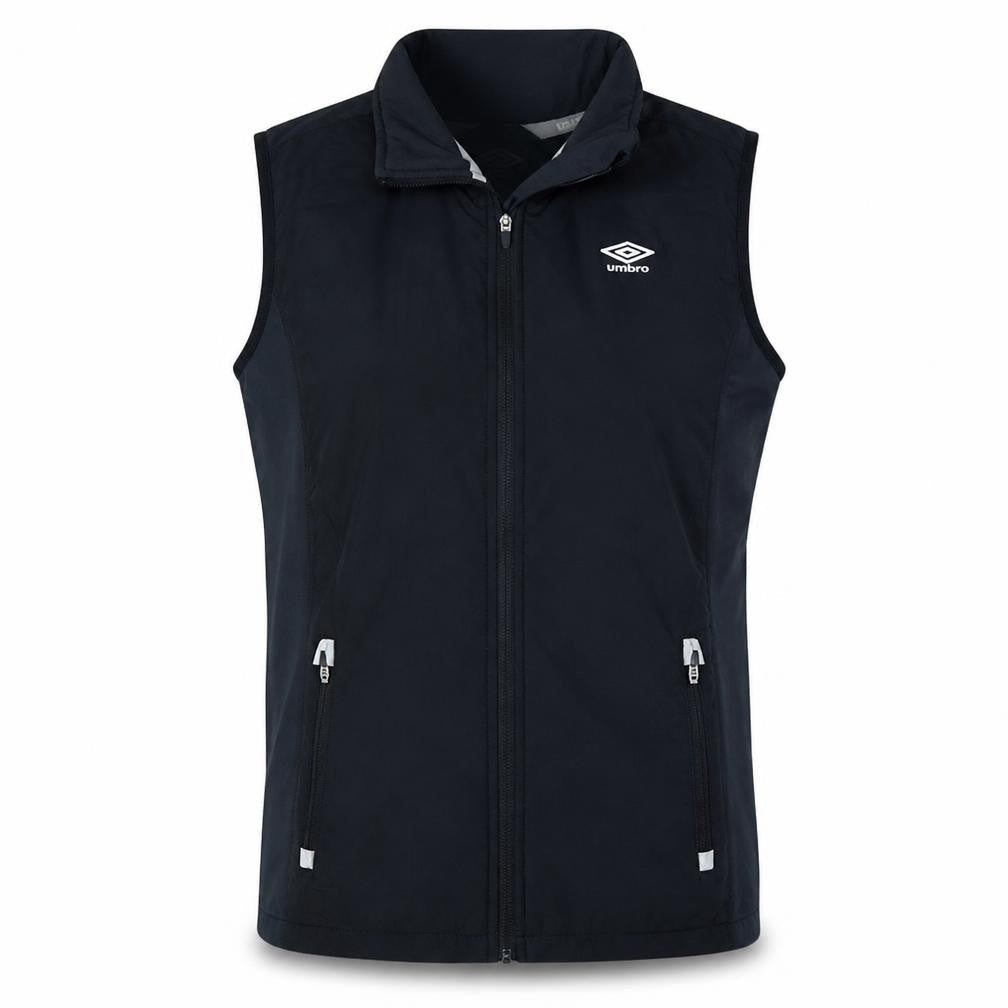Umbro Women's Black Softshell Waistcoat Size 8 Sleeveless Zip Vest