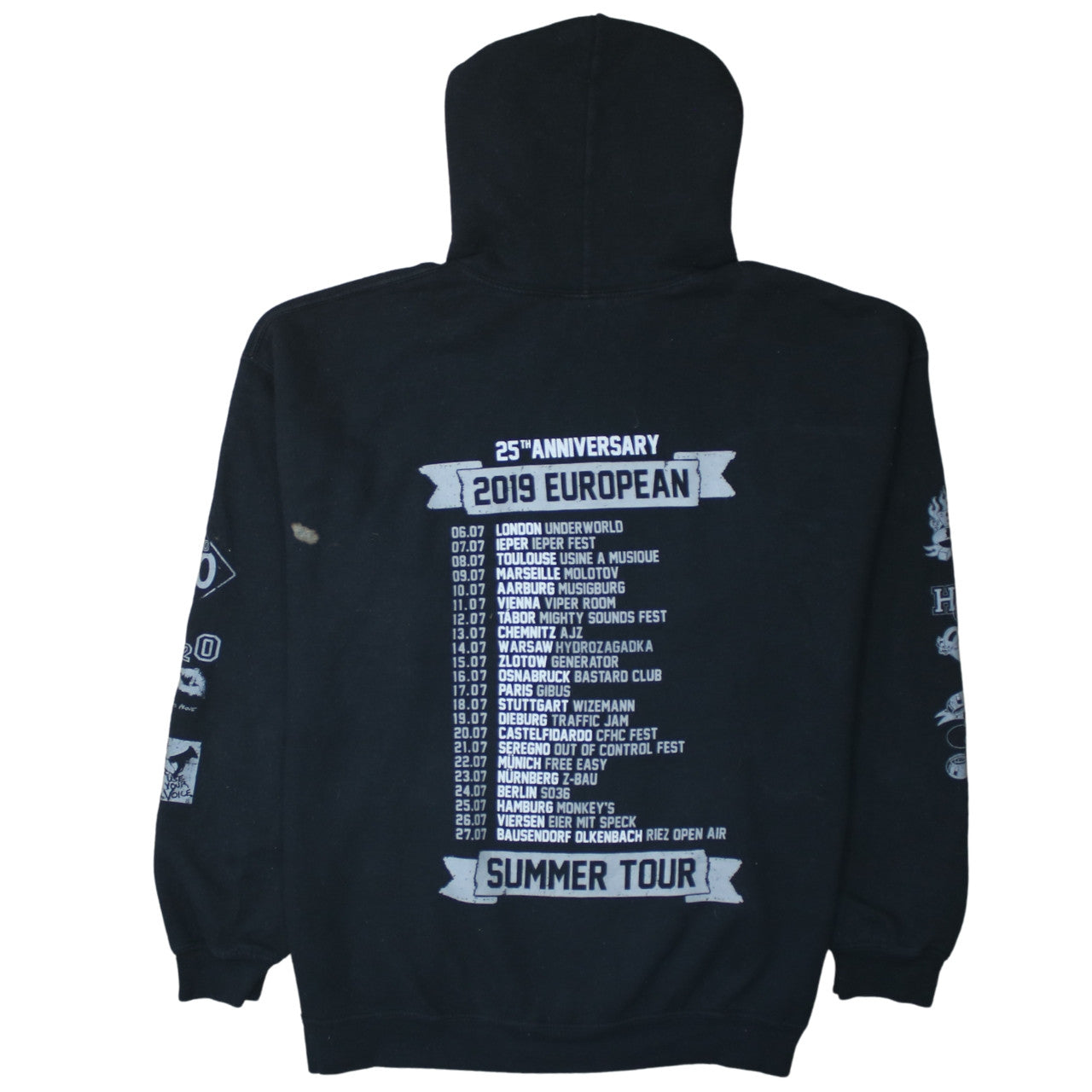 Gildan Men's Black H2O 2019 Tour Pullover Hoodie Size L