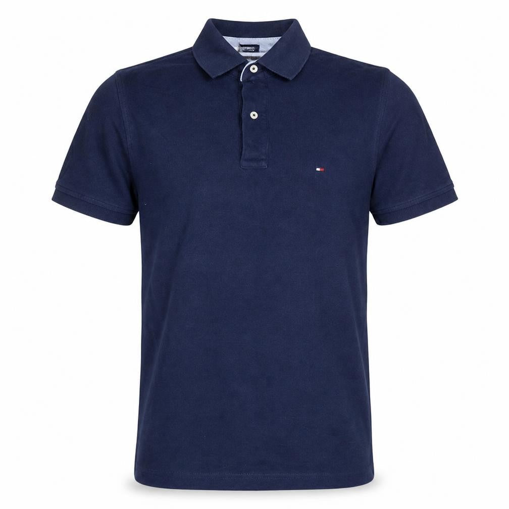 Tommy Hilfiger Men Blue Classic Fit Cotton Polo Shirt Size S