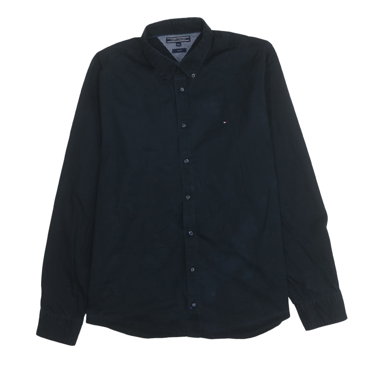 Tommy Hilfiger Men's Black 2XL Button-Down Stretch Long Sleeve Shirt