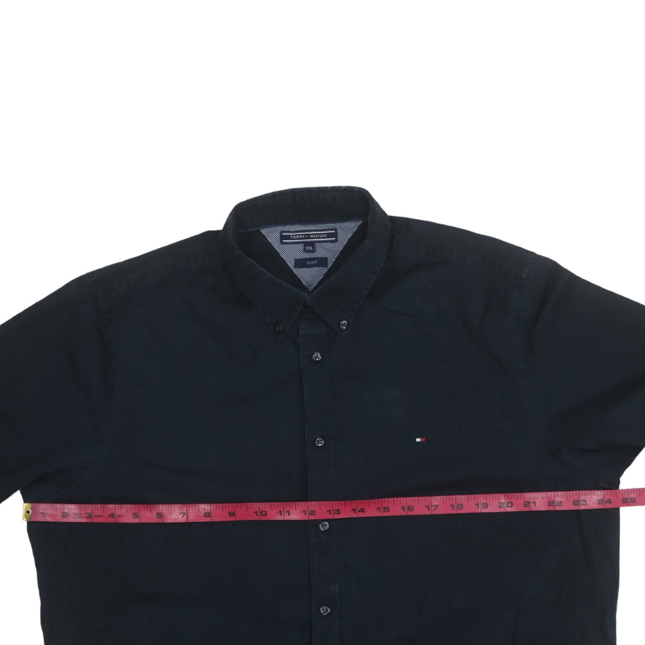 Tommy Hilfiger Men's Black 2XL Button-Down Stretch Long Sleeve Shirt