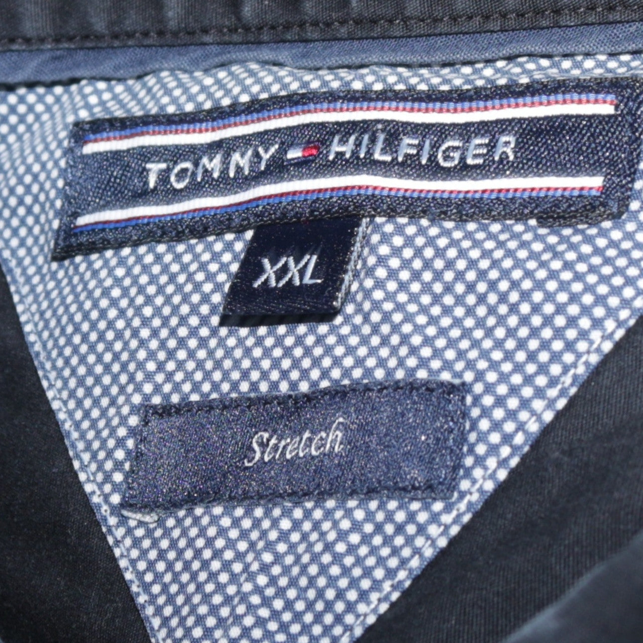 Tommy Hilfiger Men's Black 2XL Button-Down Stretch Long Sleeve Shirt